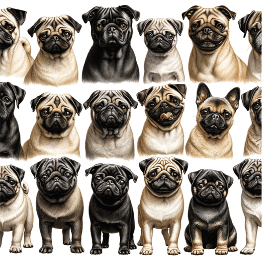 different breeds of pugs 