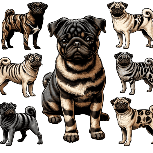 different kinds of pugs 