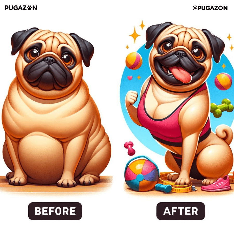 low calories diets for older pugs