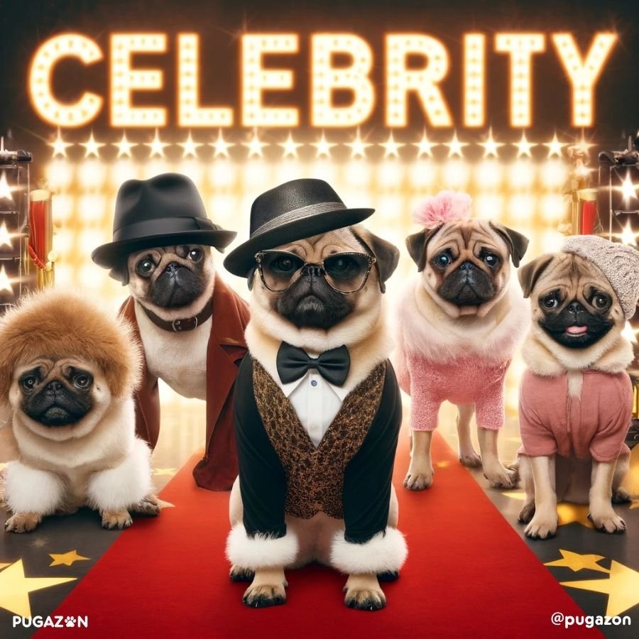 celebrity iconic pugs in history