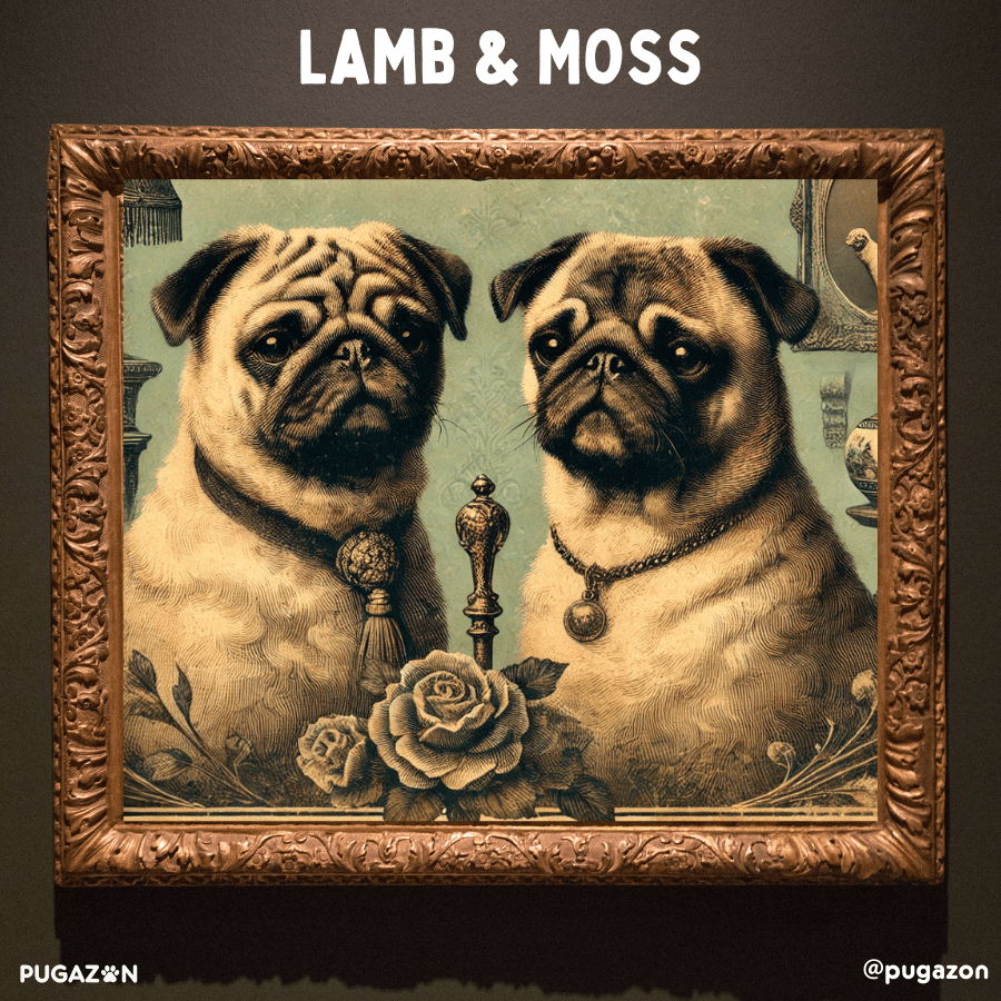lamb and moss iconic pugs in history