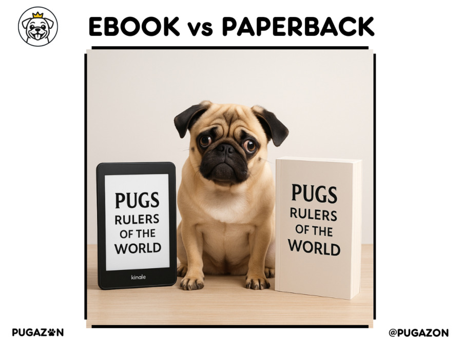 Comparison of an ebook and a paperback, highlighting format and reading differences.