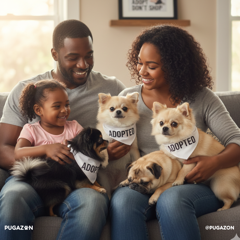 ethical buying and adoption options for pom a pug cross breed dogs
